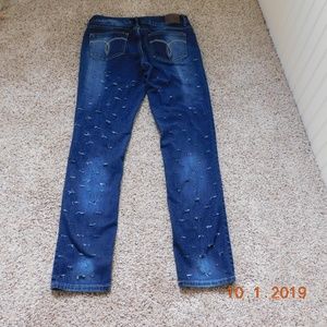 UPCYCLED DESTROYED DISTRESSED JEANS 11 STRETCH